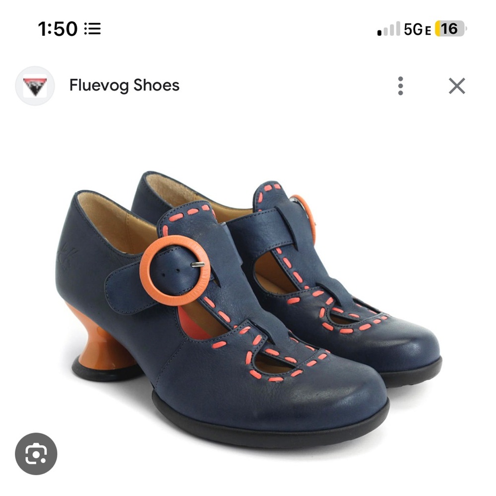 Women's Navy and Orange Shoes